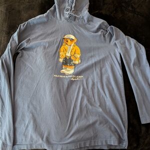 Blue Polo Bear Hoodie